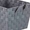 Non-Woven Strap Handle Bin, Storage Basket Organizer, (Grey, Medium)